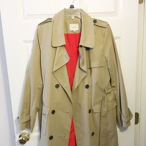 Loft Tan trench coat Size 10
